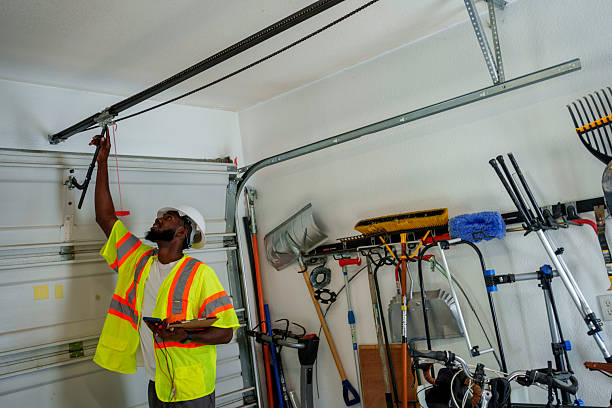 Professional Garage Door Roller Replacement technician working in Woodbury, NJ